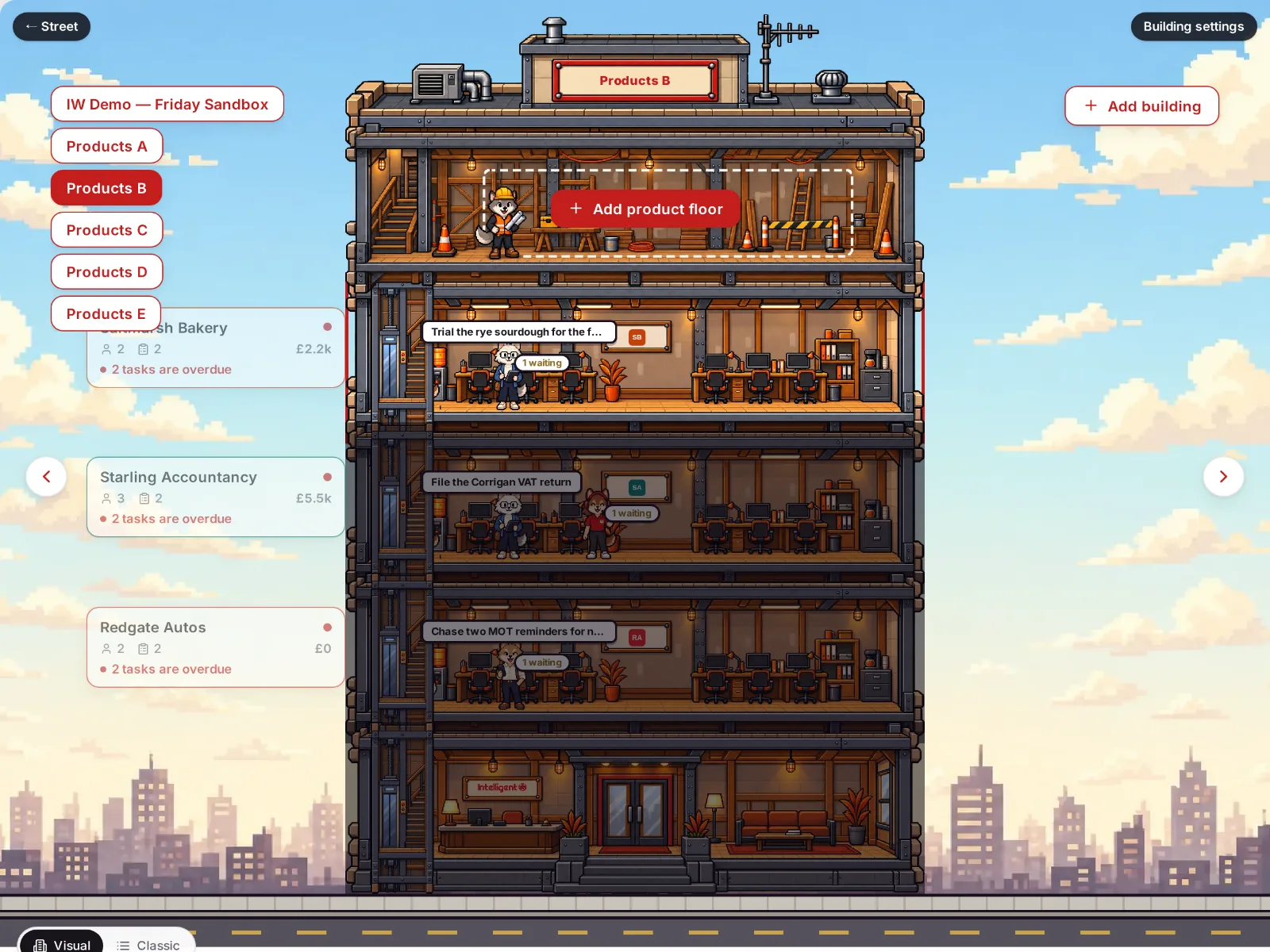 Every tool, every floor, on your terms. — a real capture of the product. Illustrative data.